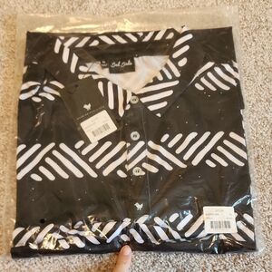 Bad Burdie Echo Size XL Polo‎ Black And White